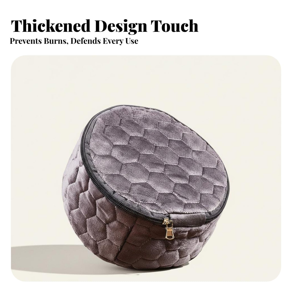 Zippered Fleece Warmer Cover Zipper Closure Soft Body Warmer Pouch Thickened Material Quilted Hot Water Bottle Bag for Adults, Women, Bed, Home