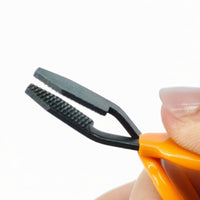 Ergonomic Handle Hackle Pliers Non-Slip Grip Fly Tying Feather Clip High-Carbon Steel Lure Making Clamp Long-Lasting for Beginners
