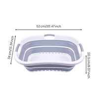 Portable Collapsible Laundry Basket Lightweight Foldable Laundry Basket Sturdy Plastic for Bathroom, Bedroom