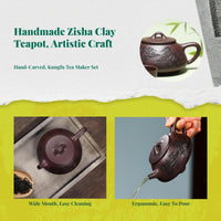 Handmade Yixing Lavender Clay Teapot, Large Capacity
