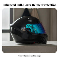 3C Certified Full Face Motorcycle Helmet Lightweight Full Face Helmet All Season Safety Headwear Breathable for Men, Women, Commuting