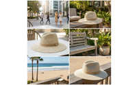Knit Fedora Foldable Wide Brim Fedora Lightweight for Beach
