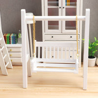 1:12 Dollhouse Swing Refined White Dollhouse Swing Even Surface