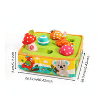 Textile Activity Box Educational Shape Sorter Soft Toy with Mushrooms for Nursery