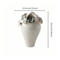 Ceramic Vase Artisanal Minimalism Decorative Vase Organic Vessel for Home Decor, Tabletop