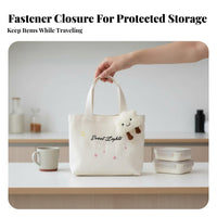 closure Small closureed Canvas Handbag informal and design Lunch Pouch Lightweight Tote Bag long-lasting for Office Workers, Professionals, everyday Use, School, Shopping, Travel