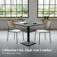 Urban aesthetic Booth Set Sintered Sta surface Urban aesthetic Dining Set Sturdy Construction Bar Table and Chairs for Homeowners, Bistro, Lounge
