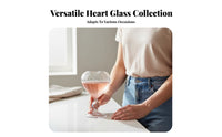 Social-Media-Worthy Mable Heart Shaped Straw Cup Great Gift Heart Shaped Goblet Elegant for Young Adults, Home Bartenders