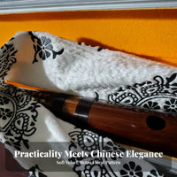 Chinese Flute Bag Scratch Protection Soft Flannel Flute Sleeve Prevents Cracking Shakuhachi Storage Bag for Instrumentalists, Performances