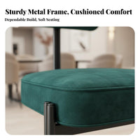 Modern Minimalist and design Scalloped spine featured Chair Slim Metal Legs Indoor Furniture Soft Upholstery Easy Assembly for Restaurant Owners, Interior Designers, Dining Room, Reception Area, Kitchen, Home Office