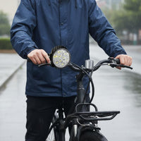 Combined Alarm Light Waterproof Unified Front Lighting System with Alarm Long Range Illumination LED Front Light for Electric Cycle Riders