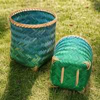 Handwoven Rattan Storage Basket in Nordic Style
