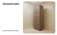 Wooden Gym Locker Construction Storage Locker Waterproof Base Multiple-Wooden Surface Grain Cabinet for Changing Room, Office, School