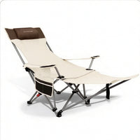 Breathable Reclining Lounge Chair with Headrest Stable Folding Recliner Heavy-Duty Portable Outdoor Chair Comfortable for Camping, Backyard