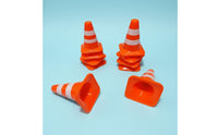 Miniature Traffic Cone Odorless Material Toy Road Cones and Barriers Spark Imagination Sand Table Barrier Model for Hobbyists, Educational Projects