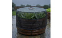 Fitted Top Raised Bed Cover Drawstring Bottom Material Garden Cover Carry Handle Round