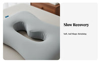 Memory Foam Pillow with Ear Hole Ergonomic Design Ear Piercing Pillow Spinal Alignment for Side Sleepers
