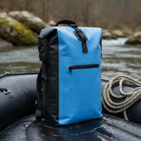 Floats on Water Waterproof Backpack Padded Shoulder Straps Roll Top Dry Bag Long-Lasting 500D PVC Material for Kayakers, Cyclists, Rafting