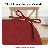 Japanese Design Dining Chair Pad with Ties Extra Thick Kitchen Chair Pad with Ties Removable and Washable Cover for Office Workers