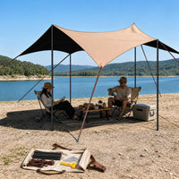 Wilderness Light Outdoor Camping Tarp Tent Quick Setup Sunshade Blackout Canopy