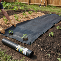 Agricultural Weed Barrier Fabric, Breathable Permeable Non-Woven Ground Cover for Greenhouses & Orchards