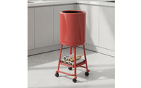 Vertical Standing Trash Bin with Shelf Compact Trash Can with Stand Space-Saving Garbage Can with Inner Inner Bin Modern for Dining Room