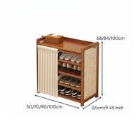 Space-Saving Multi-Tier Shoe Rack Minimalist Design Vertical Shoe Cabinet Dustproof Entryway Furniture Easy Assembly for Hallway, Apartment, Closet
