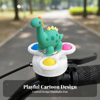 Kids Cycle Alert Piercing and Clear Sound Dinosaur Bike Alert Kids Bike Alert Decorative Easy to Install for Boys, Scooters