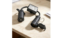 7-Pin to a 7 Pin Adapter Molded Trailer Wiring Adapter Black for Towing