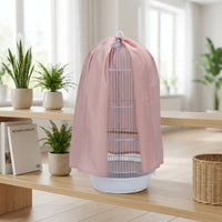 Classic Round Bird Cage Cover with Top Loop, Full Coverage Bird Cage Cloth for Round Cage Blackout, Night Birdcage Shelter for Parrot Good Night