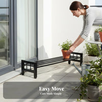 Mobile with casters Multi-Tier Plant Shelf Modern Minimalist design Tiered Rolling Pot Holder Floor-Standing Flower Display Anti for Indoor Gardeners, Apartment Dwellers, Homeowners, Balcony, Living Room, Bedroom, Patio