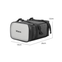 Water-Resistant Motorbike Rear Seat Bag Mesh-Textured Motorcycle Rear Bag Straps Straps Travel Gear Black