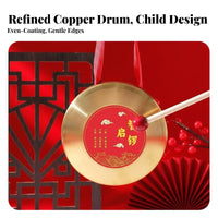 Child-Sized Small Golden Gong with Mallet Traditional Design Miniature Gong with Mallet Easy to Play Musical Toy Educational for young children, Beginners, inaugural Birthday event, Playroom, Festivals, Parties