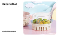 Double Layer Drain Basket Multi-Versatile Produce and Vegetable Washing Bowl Quick Draining Kitchen Colander and Bowl Set