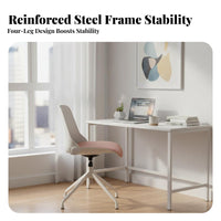 Space Saving Foldable Computer Chair Height Adjustable Office Furniture Breathable Mesh rear Ergonomic Design for Students, Home Workers, Small Apartments, Study Room, Bedroom