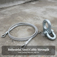 High Strength Steel Cable Anchor Point Heavy Duty Stainless Steel Wire Rope Sling Rust Resistant Fall Protection Anchor Sling Easy Installation for Construction Workers, Rescue Personnel, Working at Heights, Industrial Environments, Job Sites, Rooftops