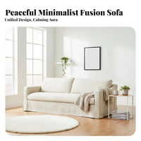 Wabi-Sabi Design 3-Seater Sofa Nordic design Three-Seater Couch Minimalist Aesthetic Living Room Furniture launderable Cover for Interior Designers, Hotel owners, Apartment Dwellers, Guesthouse, awayice, Bedroom