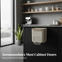 Hanging Trash Can Space Saving Foldable Garbage Bin Easy to Install Cabinet Door Waste Basket for Apartment Dwellers, Adults, Under Sink, Bedroom, Car