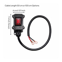 Dustproof Battery Disconnect Switch Pure Copper Wire Vehicle Battery Kill Switch 12V/24V Compatible Automotive Electrical Part High Current for RV, Truck, Marine