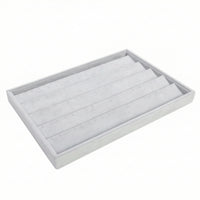 Jewelry Organizer Tray Suede-Like Jewelry Display Tray Open-Top Velvet for Women, Drawer, Dresser