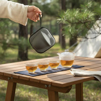 Portable Tea Set Ideal Memento Tour Tea Set Heat-Resistant Teaware for Journeyers, Outdoor