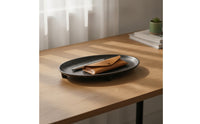 Elliptical Tray Vintage Aluminum Tray Wide for Console