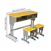 Adjustable Student Desk and Chair Stable School Desk Chair Combo children's Furniture for Students, Teenagers, Training Center, Home, Bedroom