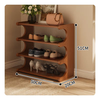 Space Saving Bamboo Shoe Rack Long-Lasting Multi-Layer Shoe Rack Easy Assembly Large Capacity for Dorm Room, Entryway, Hallway, Closet