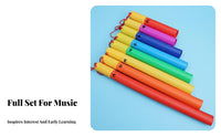 8 Pieces Rainbow Colored 8-Note Diatonic Sound ability Development 8-Tone Diatonic tube set Interactive Play Music Education Tool Promotes collaborative building for educators, Kindergarten, Home