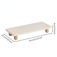 Display Screen Riser Space Saving Display Screen Stand with Wooden Legs Low Profile Laptop Stand for Home Office