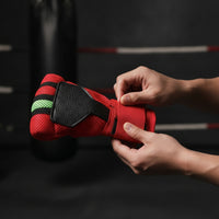 Padded Open-Finger Glove Secure Glove with Wrist Wrap Adjustable Training Gloves Breathable for Boxers