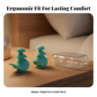 Waterproof Swimming Earplugs Comfortable Fit Silicone Earplugs Washable Hearing Protection for Light Ers, Commuters, Focusing, Travel, Concerts