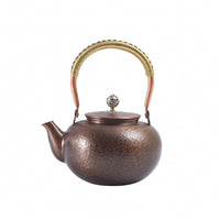 Hammered Copper Teapot Artisanal Copper Teapot Decorative for Collectors