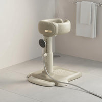 Hands-Liberated Adjustable Baby Bath Stand Multi-Functional Baby Standing Shower Stand Non-Slip Base Infant Upright Shower Aid for Bathroom